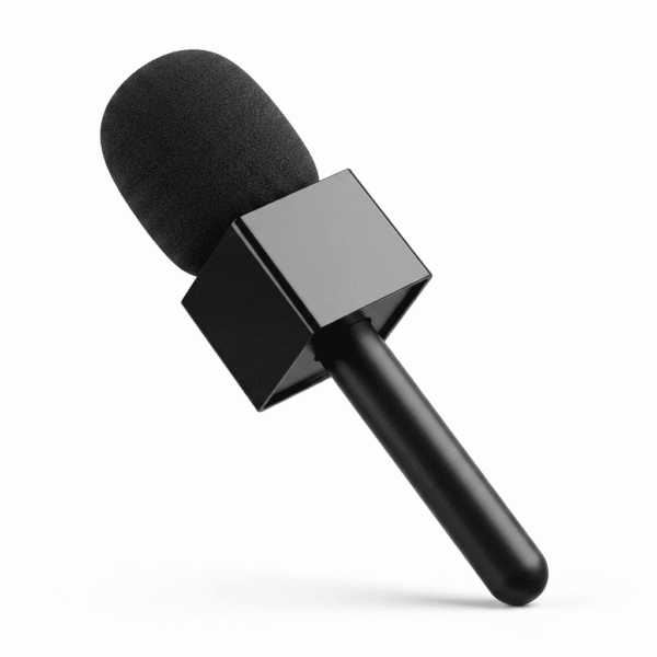 Interview Wireless Lavalier Microphone Handheld Adapter With Square Logo Box (Microphone Not Included)