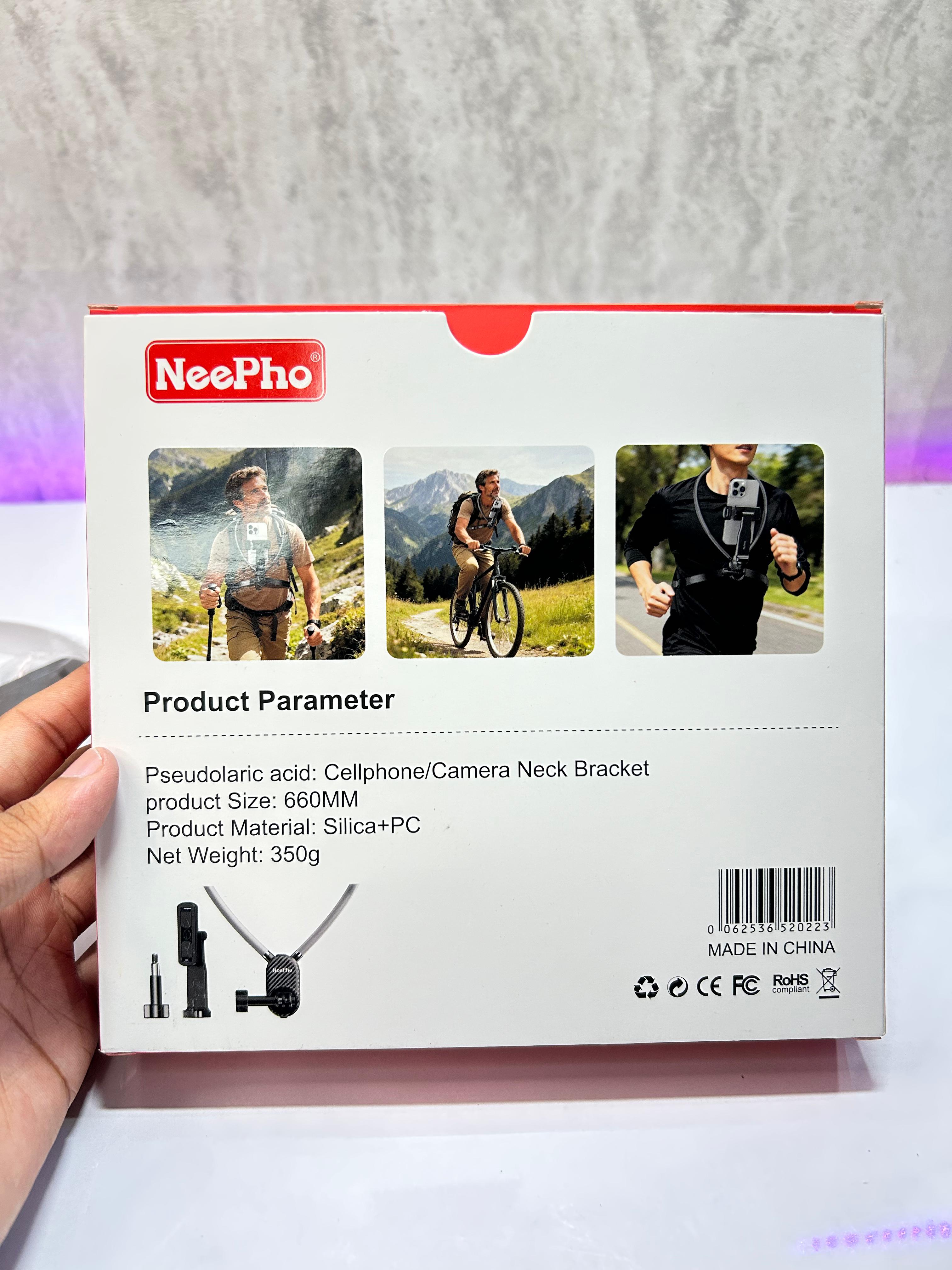 Neepho NP-G1 Neck Mount Holder – Hands-Free Mobile & Camera Vlogging Stand (360° Rotation, Universal Compatibility) - Image 3