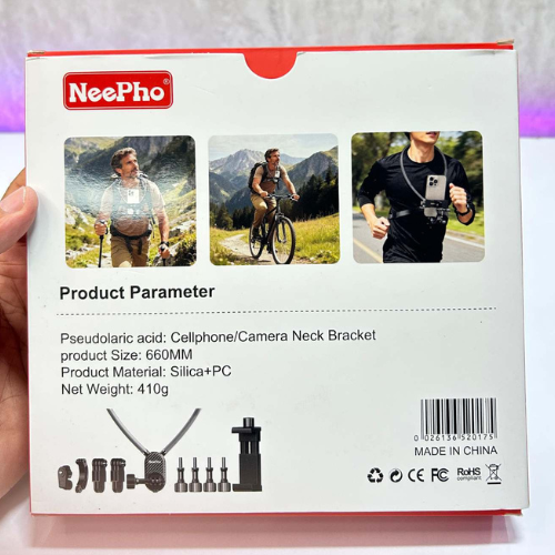 Neepho NP-G2 Neck Mount Holder – Hands-Free Mobile & Camera Vlogging Stand (360° Rotation, Universal Compatibility) - Image 2