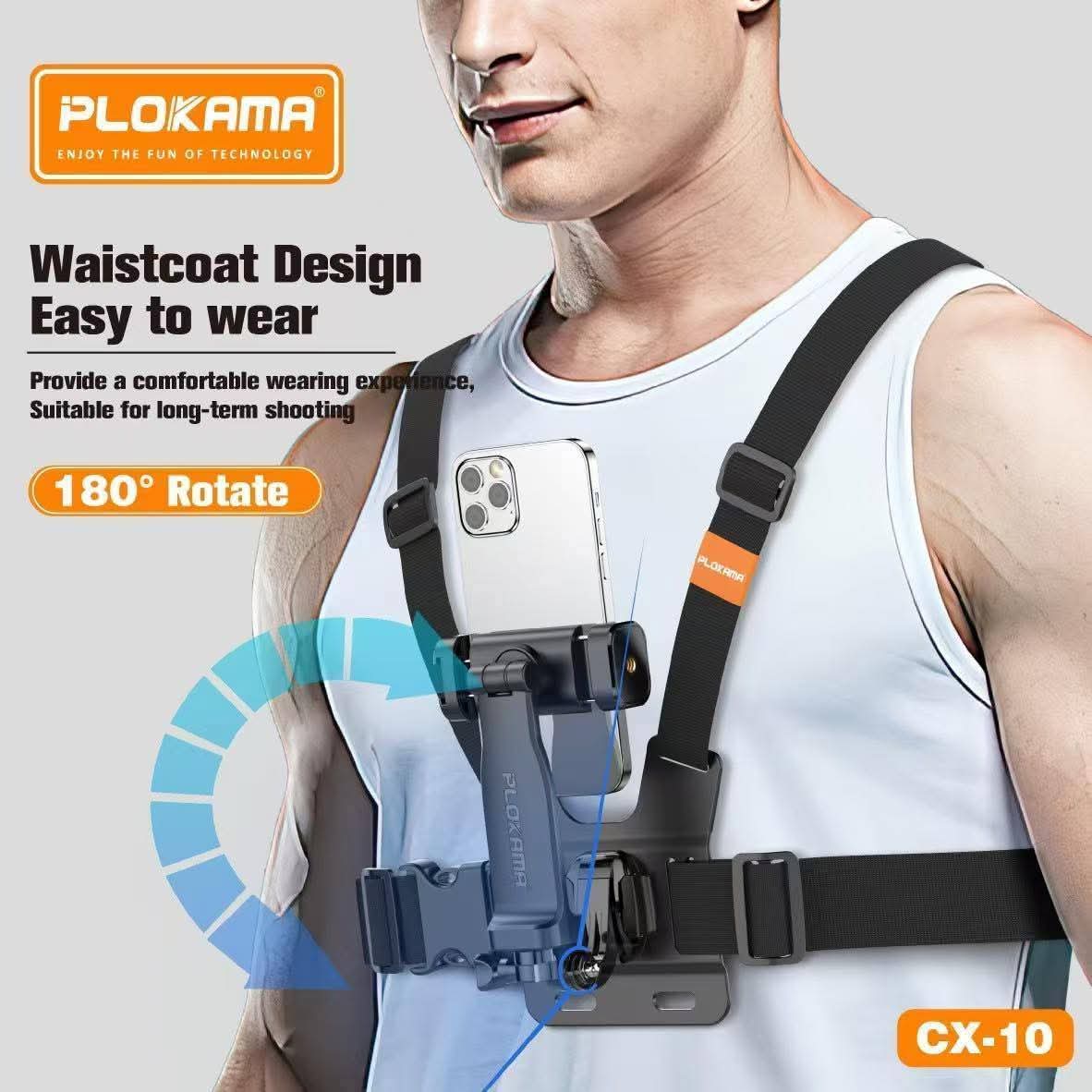 PLOKAMA CX-10 Chest Mount Phone Holder