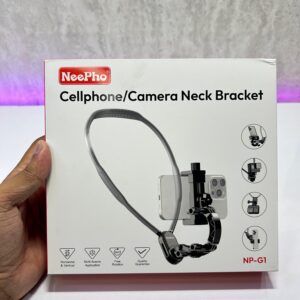 Neepho NP-G1 Neck Mount Holder – Hands-Free Mobile & Camera Vlogging Stand (360° Rotation, Universal Compatibility)