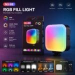 MJ88 RGB Mini LED Video Light | Reachargeable Portable Fill Light for Mobile, Laptop, Photography & Content Creation - Image 2